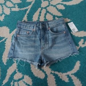 H&M Divided Denim Cut Off Shorts with Frayed Hem